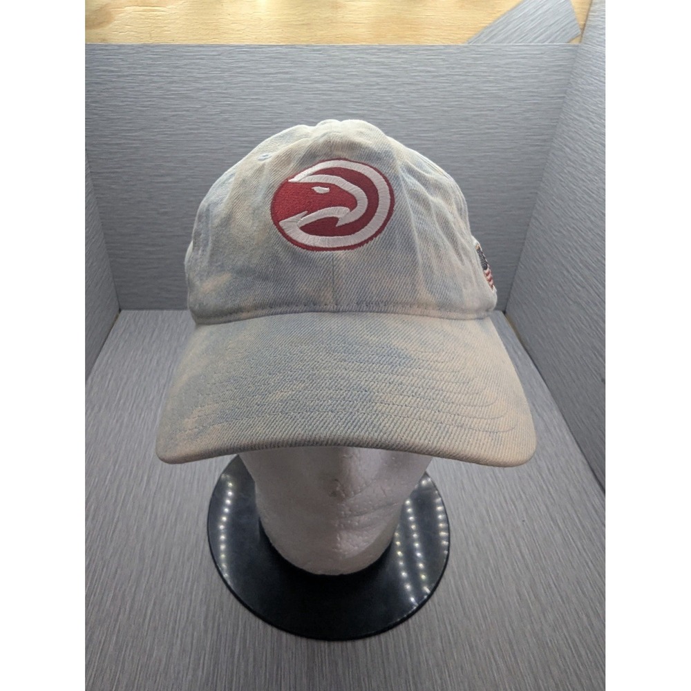 Atlanta Hawks Mitchell & Ness Hat Acid Wash Adjustable Dad Cap NBA Flag Patch